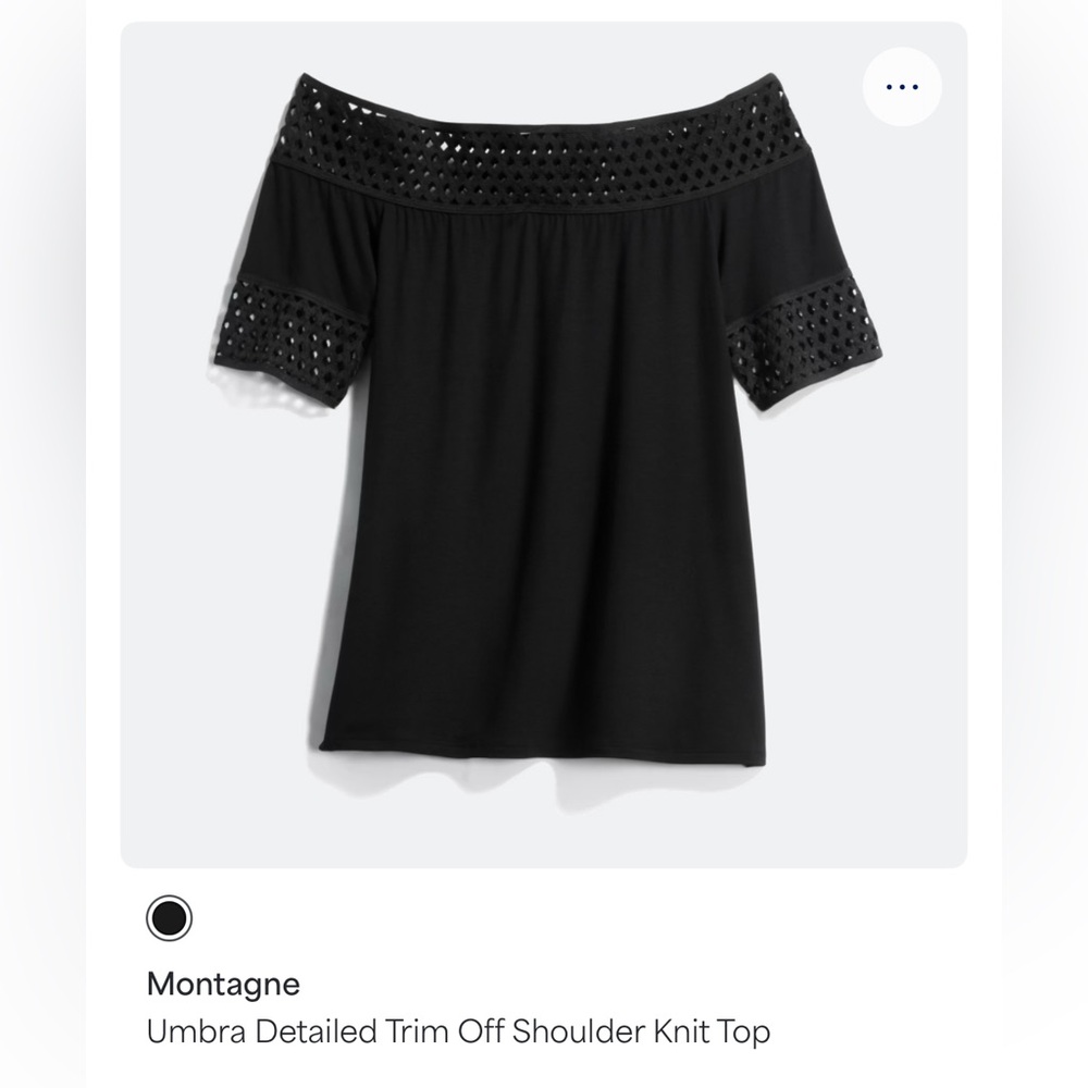 Montagne off-shoulder knit top, NWOT from stitch fix. Never worn, like new